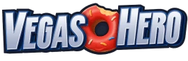 Vegashero Casino wordmark with a pink doughnut between the two words
